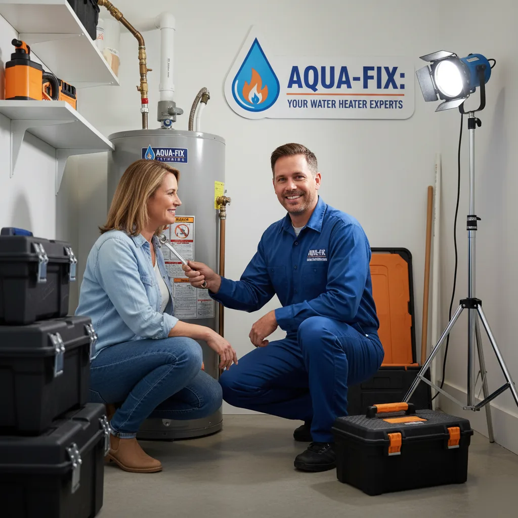 Here's a professional photo for a local water heater repair business page: