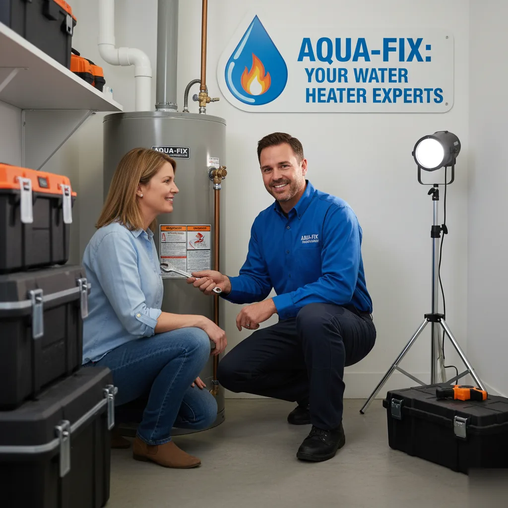 Here's a professional photo for a local water heater repair business page: